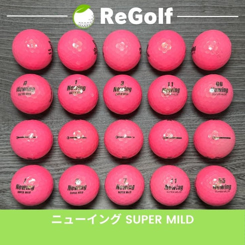 【中古】 ロストボール ブリヂストン ニューイング スーパーマイルド ピンク 年式混合 20球 ACランク ゴルフボール リゴルフ